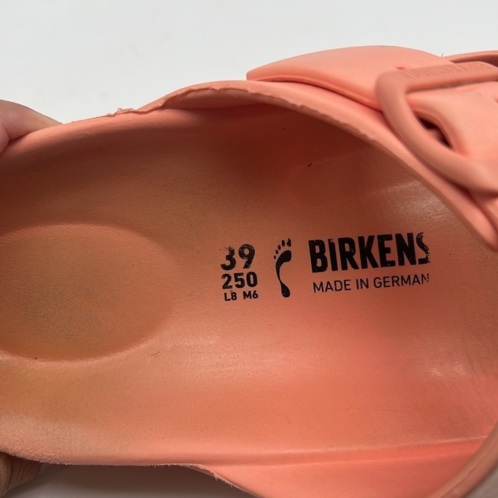 Birkenstock - Arizona Eva 2 Buckle Lightweight Coral Peach Slip On Sandal SZ 8 - Picture 15 of 15